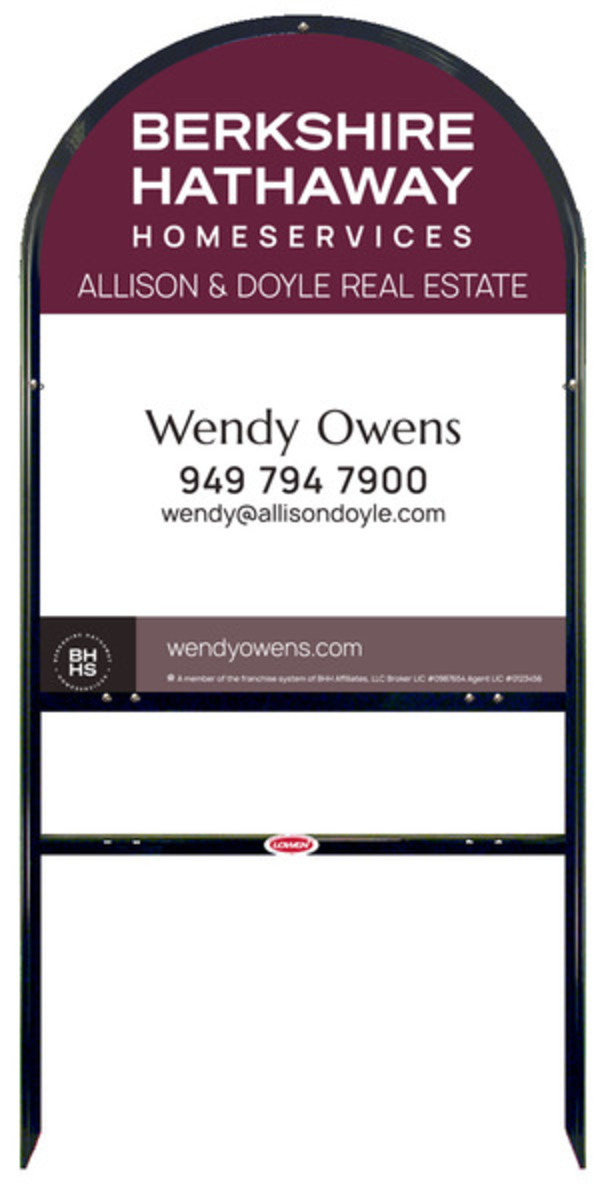 Arc Top Frame W/ 1 Rider Inserts And Agent Sign Panel Unit, 30"H X 24"W, Steel