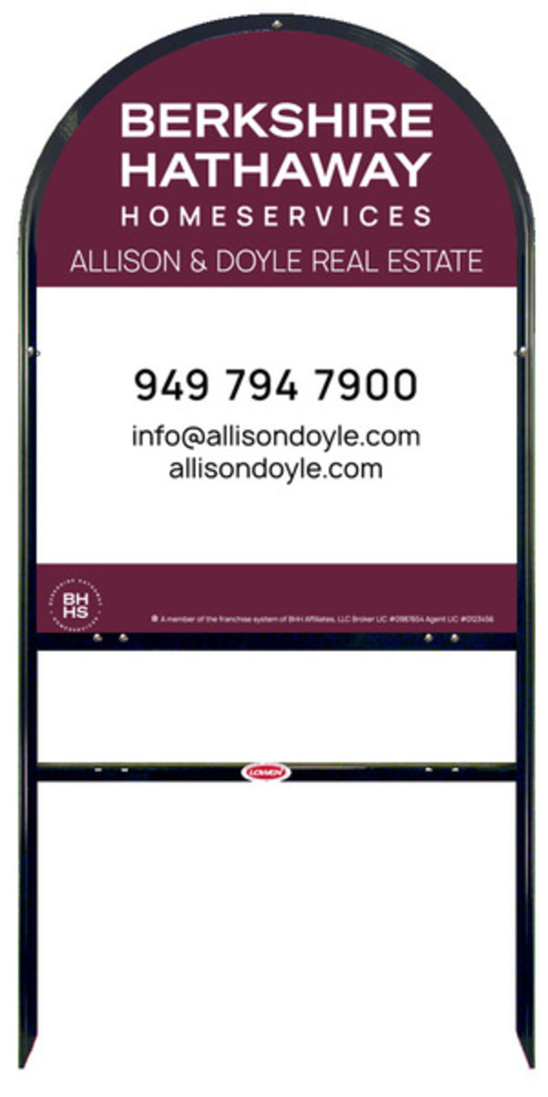 Arc Top Frame W/ 1 Rider Inserts And Office Sign Panel Unit, 30"H X 24"W, Steel