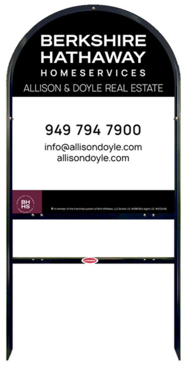 Arc Top Frame W/ 1 Rider Inserts And Office Sign Panel Unit, 30"H X 24"W, Steel