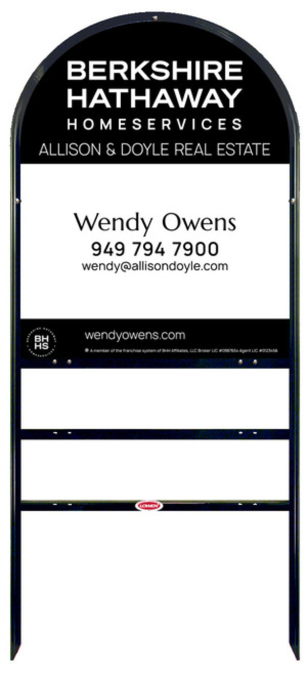 Arc Top Frame W/ 2 Rider Inserts And Agent Sign Panel Unit, 30"H X 24"W, Steel