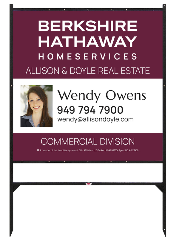 Commercial Divison Agent Photo Angle Iron Frame And Sign Panel Unit, 48"H X 48"W, 24 GA Steel