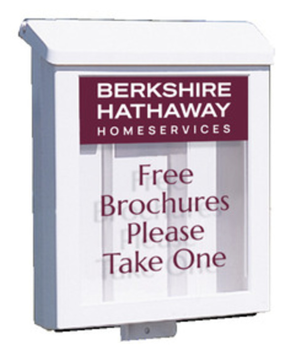 Berkshire Hathaway HomeServices Real Estate Sign White Plastic Yard Box for Arc Sign Frame