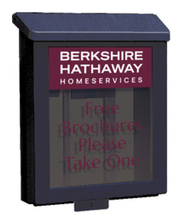Berkshire Hathaway HomeServices Real Estate Sign Black Plastic Yard Box for Aluminum Sign Post