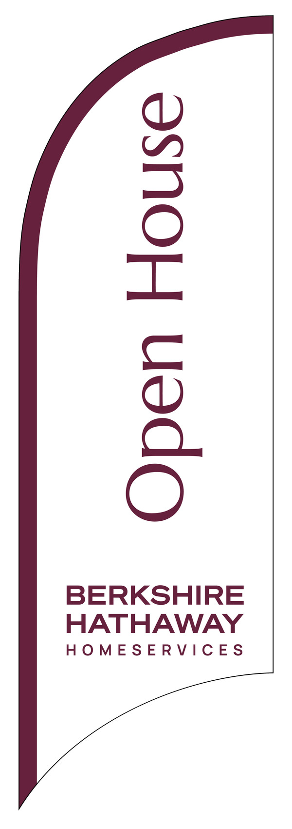 Berkshire Hathaway HomeServices Open House Feather Flag only, 7-foot - Cabernet Copy