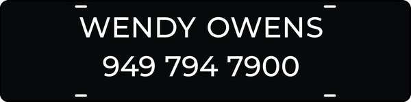 Agent Name Sign Rider, 6"H X 24"W, Steel