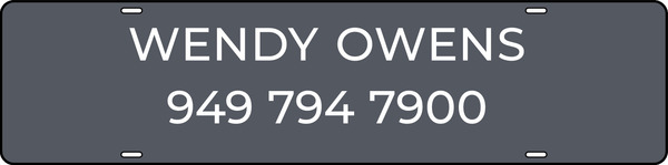 Agent Name Sign Rider, 6"H X 24"W, Steel