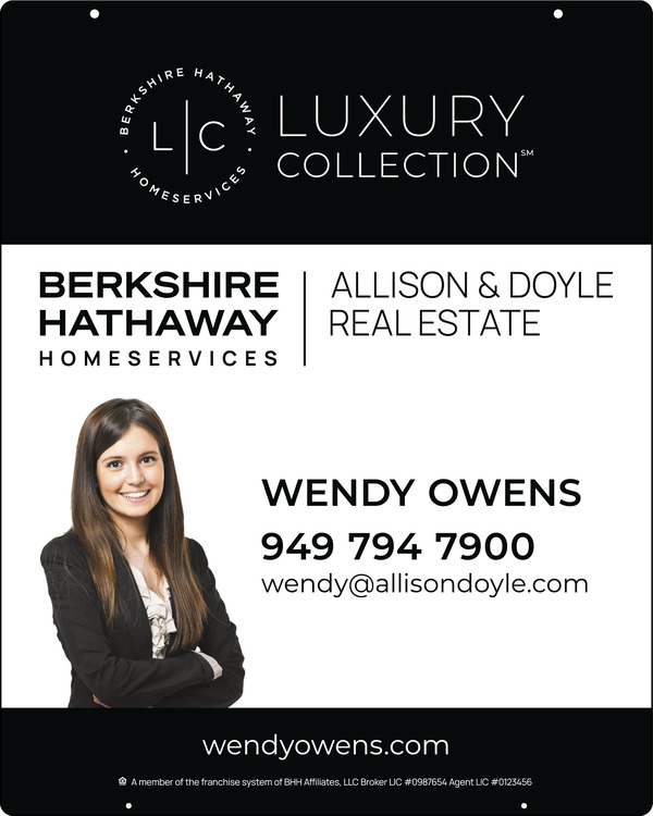 Berkshire Hathaway HomeServices Reflective Hanging Cut Out Photo Sign Panel, 30"h x 24"w, 3mm Aluminum Composite