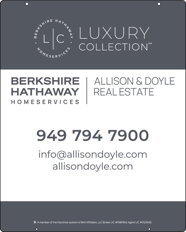 Reflective Hanging Office Sign Panel, 30"H X 24"W, Steel