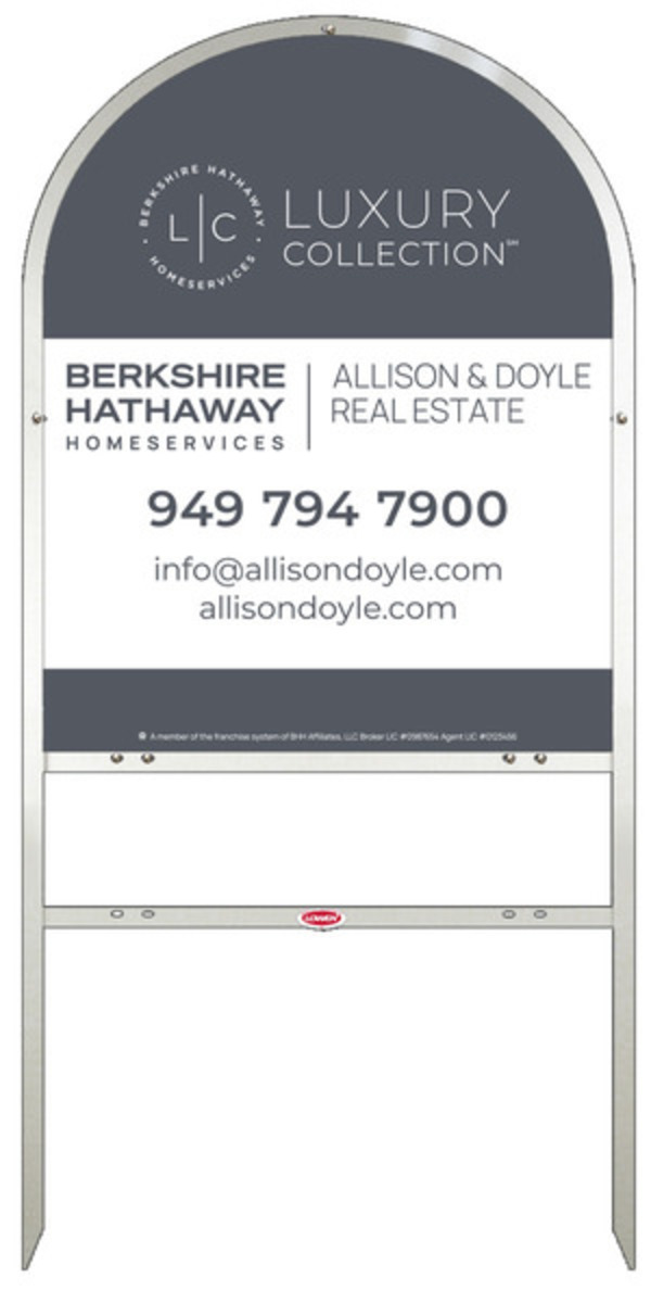 Arc Top Frame W/ 1 Rider Inserts And Office Sign Panel Unit, 30"H X 24"W, Steel