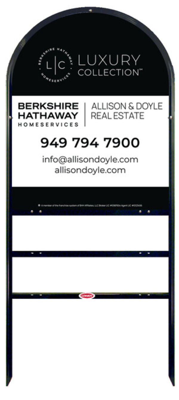 Arc Top Frame W/ 2 Rider Inserts And Office Sign Panel Unit, 30"H X 24"W, Steel