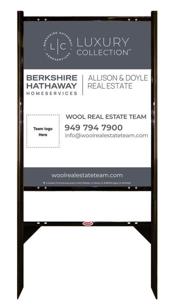 Angle Iron Frame And Team Logo Sign Panel Unit, 30"H X 24"W, Steel