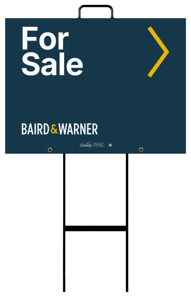 Baird & Warner Grab and Go Office For Sale No QR Code Sign Panel Unit, 18"h x 24"w, 4mm Corrugated