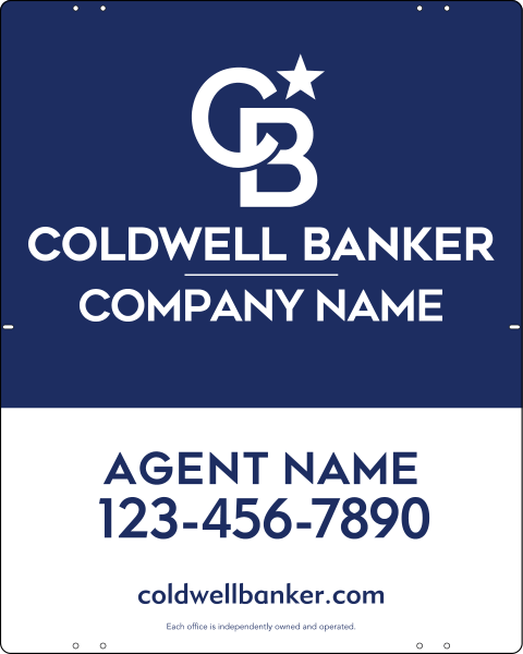 Agent Sign Panel, 30"H X 24"W, Steel