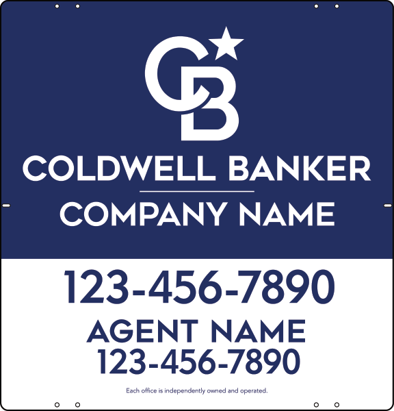 Reflective Agent Sign Panel, 25"H X 24"W, Steel