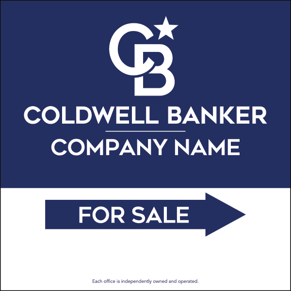 Directional Office For Sale Sign Panel, 24"H X 24"W, 4mm Corrugated