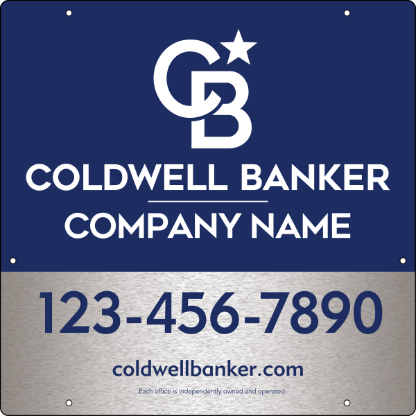 Office Hanging Sign Panel, 24"H X 24"W, 3mm Brushed Aluminum Composite