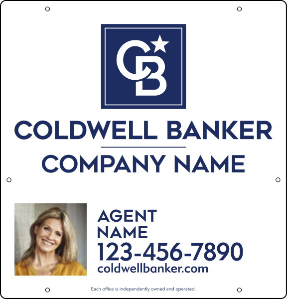 Agent Photo Hanging Sign Panel, 25"H X 24"W, Steel