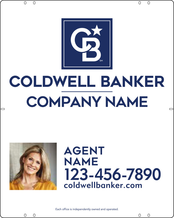 Agent Photo Sign Panel, 30"H X 24"W, Poly
