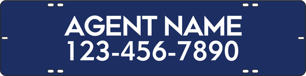 Reflective Agent Name Sign Rider, 6"H X 24"W, 3mm Aluminum Composite