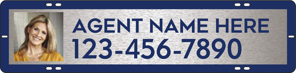 Agent Photo Sign Rider, 6"H X 24"W, 3mm Brushed Aluminum Composite
