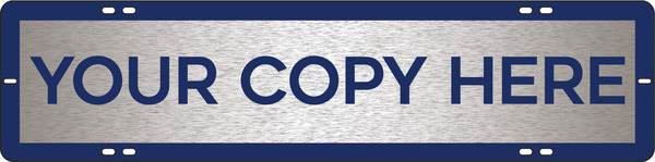 Custom Sign Rider, 6"H X 24"W, 3mm Brushed Aluminum Composite