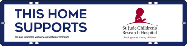 Coldwell Banker&reg; Reflective St. Jude Children's Sign Rider, 6"h x 24"w, 3MM Aluminum Composite