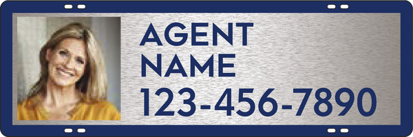 Agent Photo Sign Rider, 8"H X 24"W, 3mm Brushed Aluminum Composite