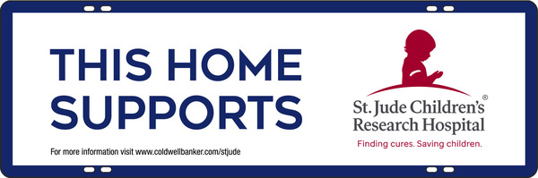 Coldwell Banker&reg; St. Jude Children's Sign Rider, 8"h x 24"w, 3MM Aluminum Composite