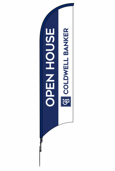 Coldwell Banker&reg; Real Estate OPEN HOUSE FEATHER FLAG AND POLE, 12-foot