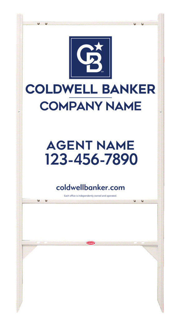 Angle Iron Frame And Agent Sign Panel Unit, 30"H X 24"W, Steel