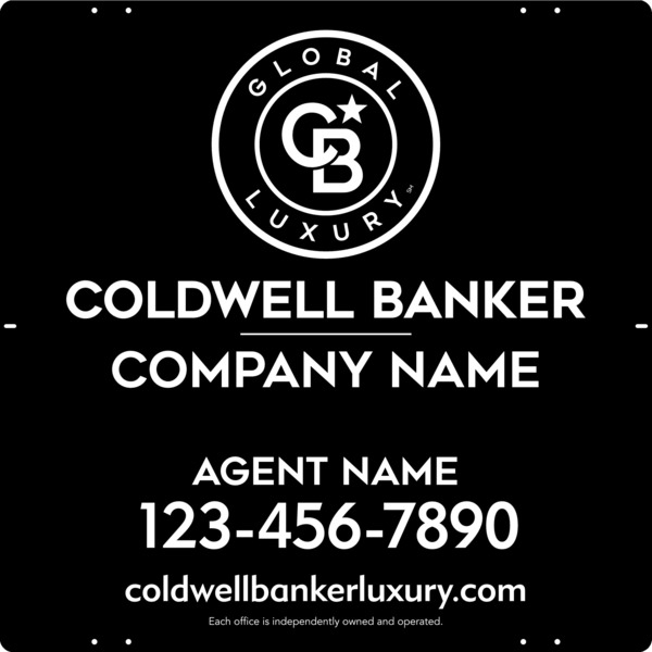 Reflective Agent Sign Panel, 24"H X 24"W, 3mm Aluminum Composite