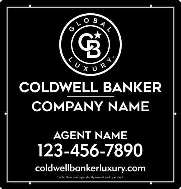 Reflective Agent Hanging Sign Panel, 25"H X 24"W, 3mm Aluminum Composite