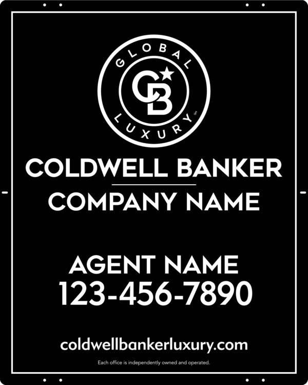 Reflective Agent Sign Panel, 30"H X 24"W, 3mm Aluminum Composite