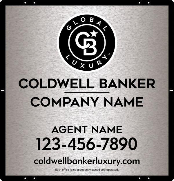 Agent Sign Panel, 25"H X 24"W, 3mm Brushed Aluminum Composite