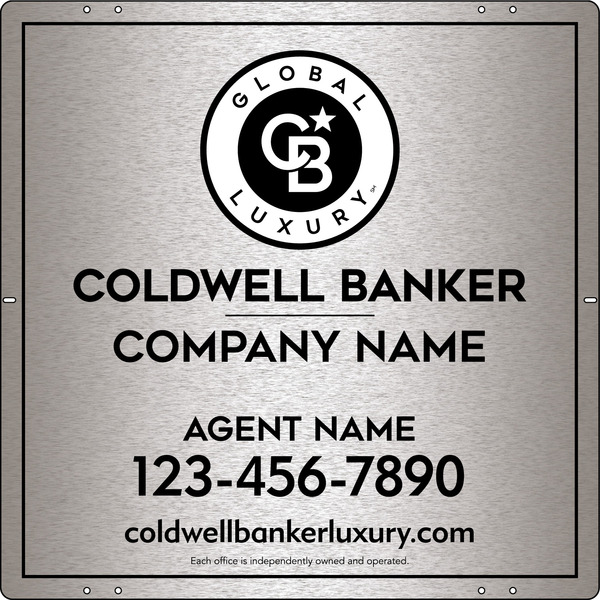 Agent Sign Panel, 24"H X 24"W, 3mm Brushed Aluminum Composite