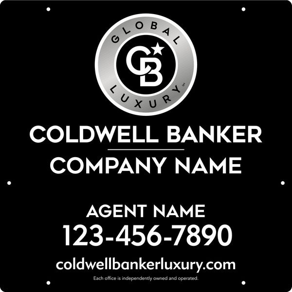 Reflective Agent Hanging Sign Panel, 24"H X 24"W, 3mm Aluminum Composite