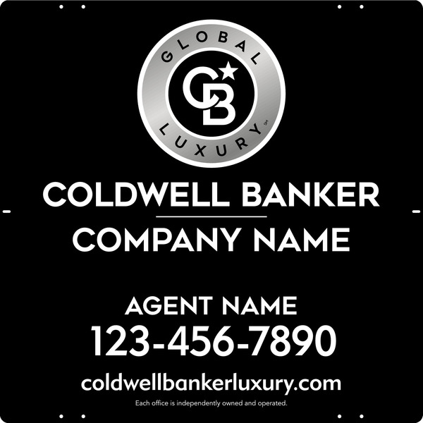 Reflective Agent Sign Panel, 24"H X 24"W, 3mm Aluminum Composite