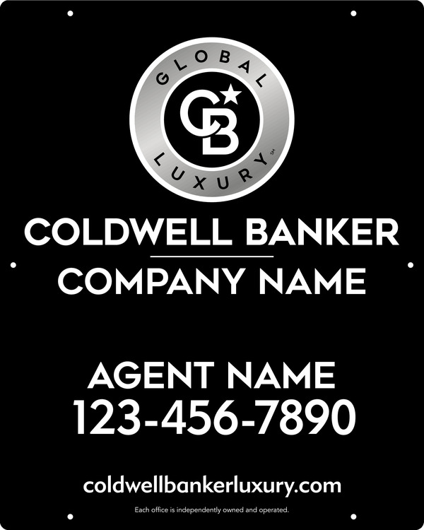 Reflective Agent Hanging Sign Panel, 30"H X 24"W, 3mm Aluminum Composite