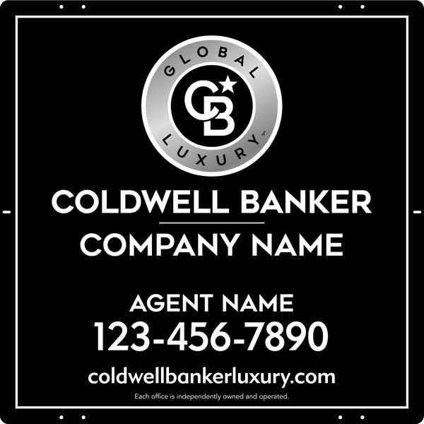 Reflective Agent Sign Panel, 24"H X 24"W, 3mm Aluminum Composite