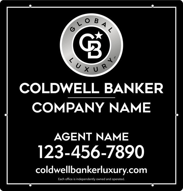 Reflective Agent Hanging Sign Panel, 25"H X 24"W, 3mm Aluminum Composite