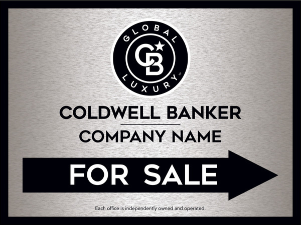 Directional Office For Sale Sign Panel, 18"H X 24"W, 4mm Corrugated