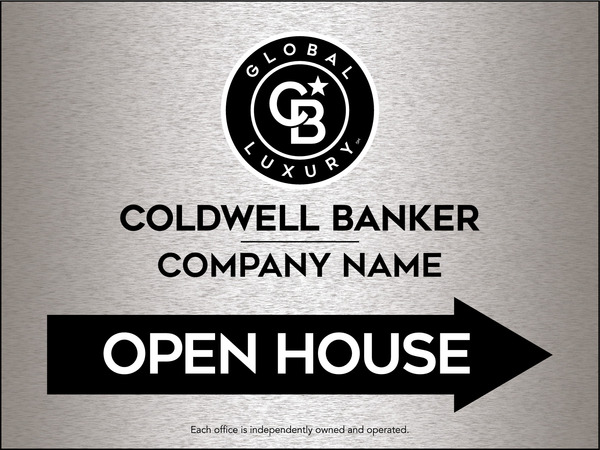 Directional Office Open House Sign Panel, 18"H X 24"W, 4mm Corrugated