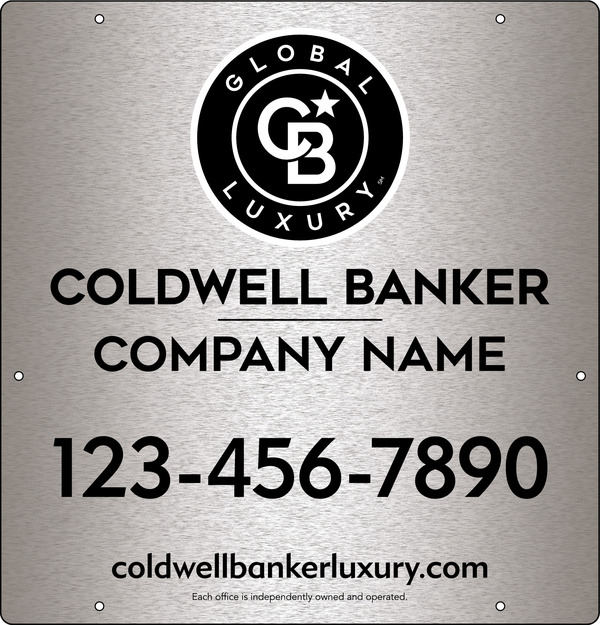 Office Hanging Sign Panel, 25"H X 24"W, 3mm Brushed Aluminum Composite