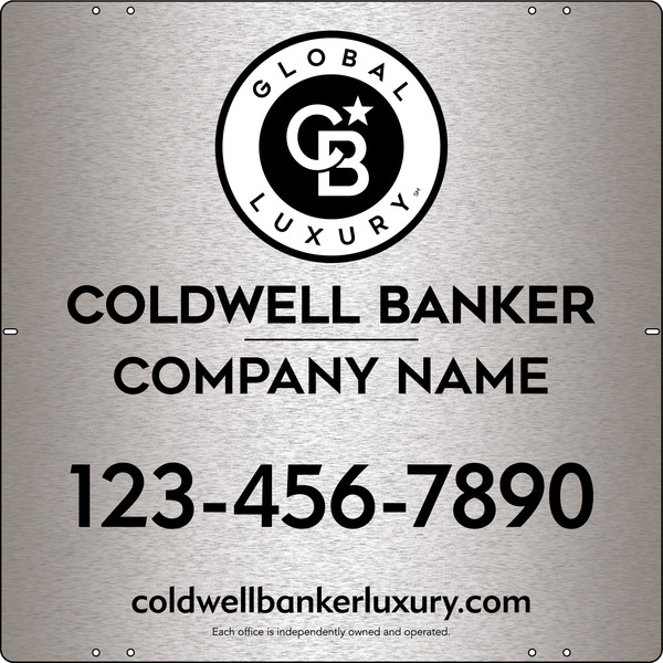 Office Sign Panel, 24"H X 24"W, 3mm Brushed Aluminum Composite