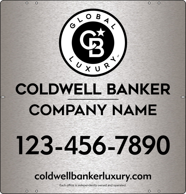 Office Sign Panel, 25"H X 24"W, 3mm Brushed Aluminum Composite