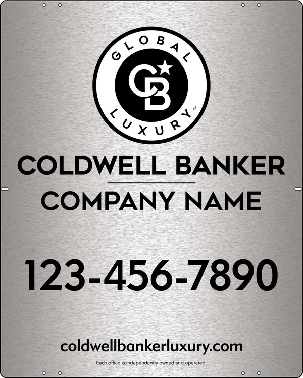 Office Sign Panel, 30"H X 24"W, 3mm Brushed Aluminum Composite