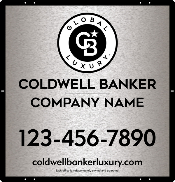 Office Sign Panel, 25"H X 24"W, 3mm Brushed Aluminum Composite