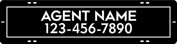 Agent Name Sign Rider, 6"H X 24"W, 3mm Aluminum Composite