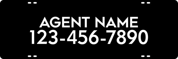 Agent Name Sign Rider, 8"H X 24"W, 3mm Aluminum Composite