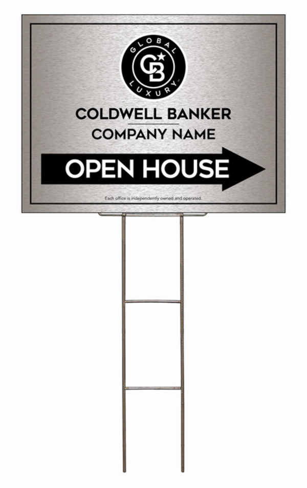 Wire H-Stake And Office Open House Sign Panel Unit, 18"H X 24"W, 4mm Corrugated